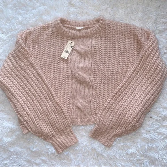 Garage Chunky Knit Cropped Sweater - Picture 1 of 2